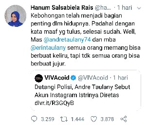 Hanum Rais Dibully Netizen